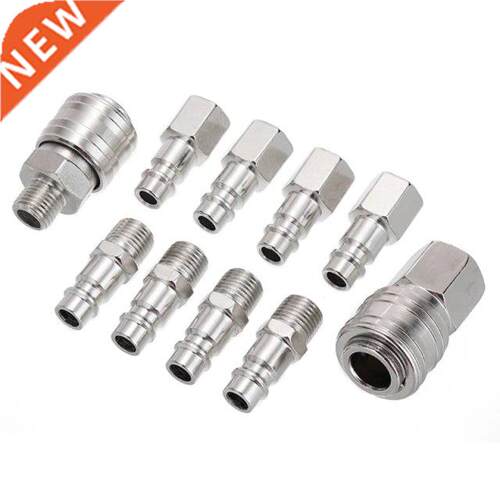 10pcs/set 1/4 Air Line Hose Fitting BSP Air Line Fitting Ma