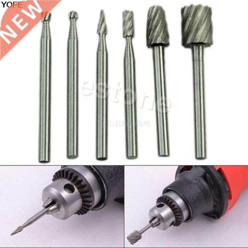 Hot 6pcs HSS Routing Router Grinding Bits Burr For Rotary To