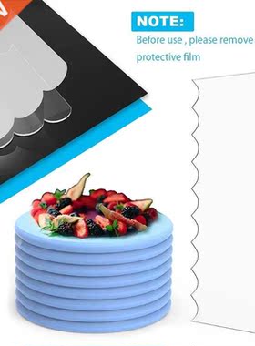 6Pcs Trnsprent Cler crylic Cke Scrper Set Decorting