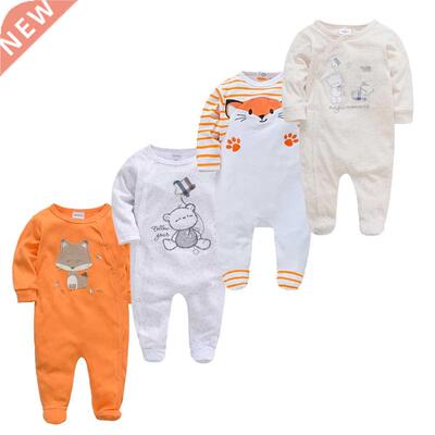 Kavkas Baby Boy Rompers /4 Pcs 100% Cotton Cool Bear Print
