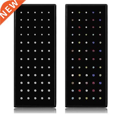 60pcs Stainless Steel Crystal Nose Ring Set Women Mmedicated
