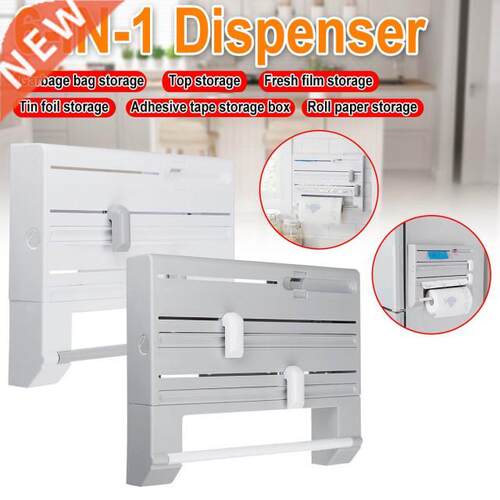 6-IN-1 Wall Mounted Paper Towel Rack Tissue Rack Film Holder