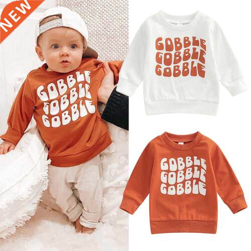 Baby Girl Boy Thanksgiving Outfit Gobble Crewneck Sweatirt