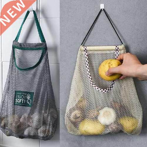 Kitchen Vegetable Fruit Mesh Storage Bags Onion Potato