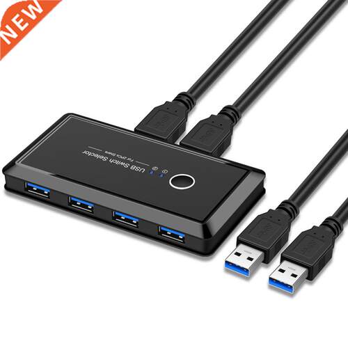 USB KVM Switch 3.0 2.0 er 2 Port PCs Sharing 4 Devices for