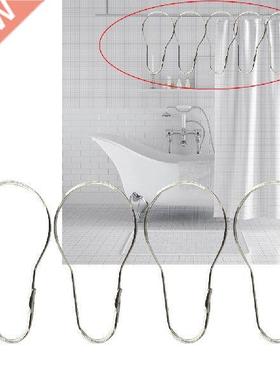 50 Pcs Rings Shower Curtain Hooks Bath Hanger Rustproof