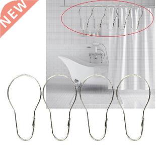 50 Pcs Rings Shower Curtain Hooks Bath Hanger Rustproof