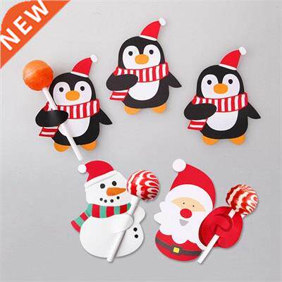 50pcs Cute Lollipop Packing Paper Cards Christmas Cartoon