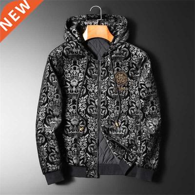 Winter Jacket Men Faion Paisley Coat Men Craft Embossed Em