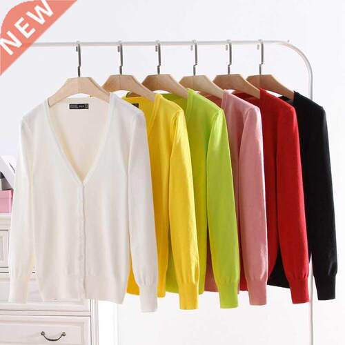 Autumn And Winter Casual Thin Women's Knitted Short Cardigan