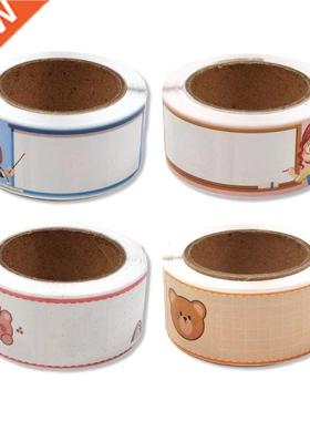 120Pcs Cartoon Name Stickers Blank Space Self-adhesive Packa