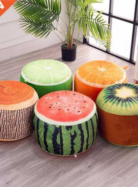 Inflatable Stool Thicken Cotton Cover Cartoon Plu 3D Fruit