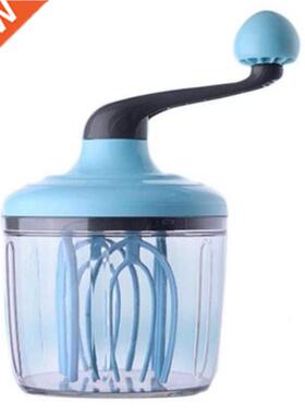 Plastc New Manual Egg Beater Hand Crank Whsk Eggbeater