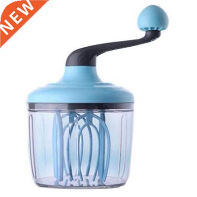 Plastc New Manual Egg Beater Hand Crank Whsk Eggbeater