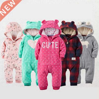 Infant Baby Rompers 2022 Spring Fall Winter Wm Coral Fleec