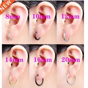 2PC /Set Stainless Steel Small Hoop Earrings for Women Men G