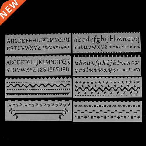 Letter Wave Shaped  Craft Hollow Layering Stencil Wall P