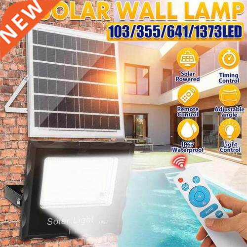 2000W LED Solar Lamp Outdoor Remote Control Waterproof For G