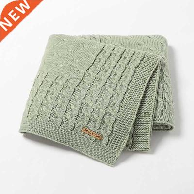 Infant Baby Blanket Solid Knit Newborn Stroller Swaddle Wrap