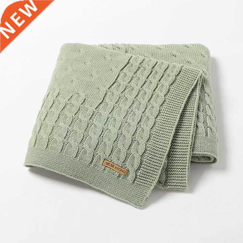 Infant Baby Blanket Solid Knit Newborn Stroller Swaddle Wrap