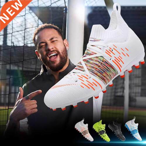 New outdoor football shoes men	s futsal high-top foot
