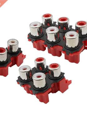 5Pcs 2 Hole 4 Hole 6 Hole RCA Female Audio Jack Plug Connect