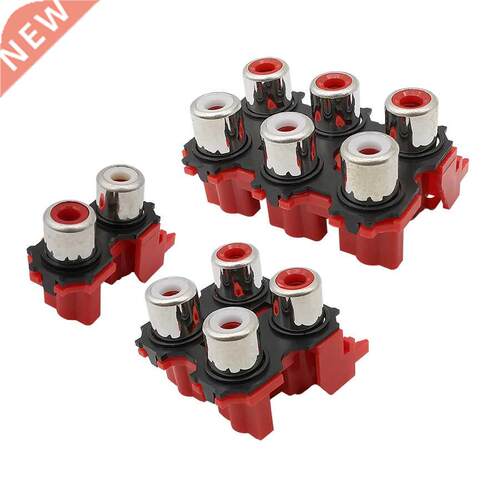 5Pcs 2 Hole 4 Hole 6 Hole RCA Female Audio Jack Plug Connect