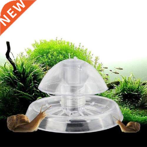 Aquarum Fsh Tank Plastc Decoraton Clear Snal Trap