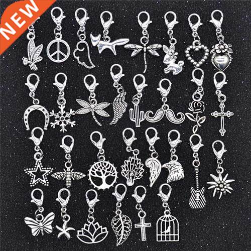 YuenZ 30pcs Mixed Styles Animal Heart Leaf Flower Charms Lob