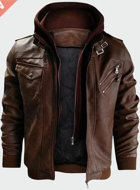 Men's Leather Jackets Autumn New Casual Motorcycle PU Jacket
