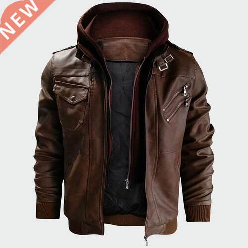 Men's Leather Jackets Autumn New Casual Motorcycle PU Jacket