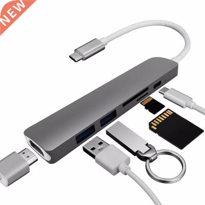 6-in-1 USB-C Type-c Hub 4K HDMI Output with SD/TF Card Reade
