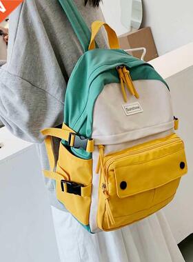 Stitching Contrast Women's Backpack Fashion Harajuku Cute St