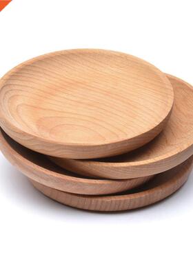 Eco-friendly Snack Plate Round Wooden Cake Fruits Di Room