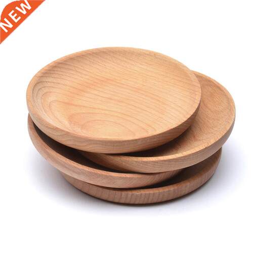 Eco-friendly Snack Plate Round Wooden Cake Fruits Di Room