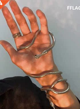 New Punk Hip Hop Metal Gold Silver Color Snake Multi-Functio