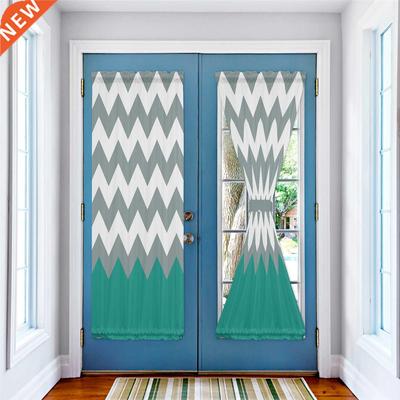 Simple Ripple Green White Gray Blinds Curtains for Living