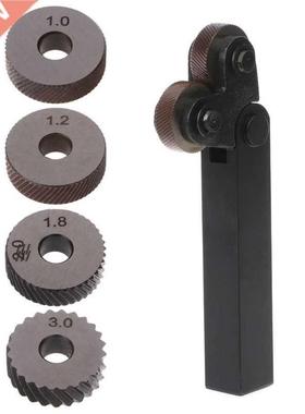 2pcs Steel Dual Wheel Diagonal Linear Knurl Wheels Knurling