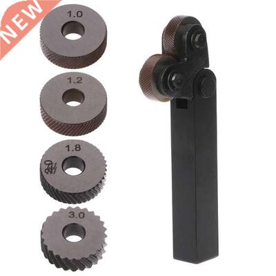 2pcs Steel Dual Wheel Diagonal Linear Knurl Wheels Knurling