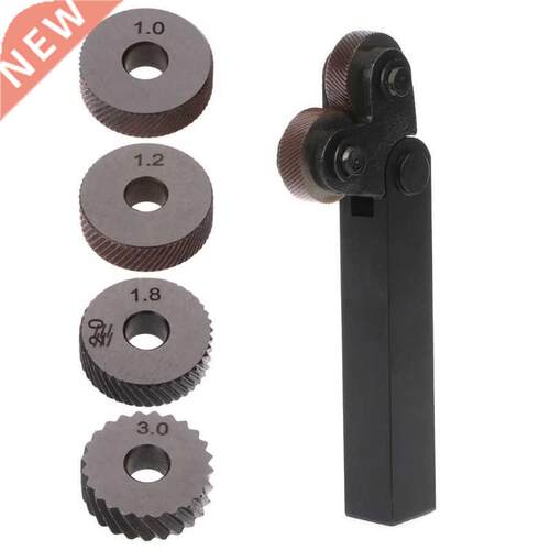 2pcs Steel Dual Wheel Diagonal Linear Knurl Wheels Knurling