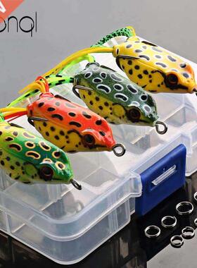 4pcs/box Frog Soft Fiing Lures Kit Snakehead Lure Topwater