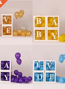26 Letters Balloon Box Party Decoration Transparent