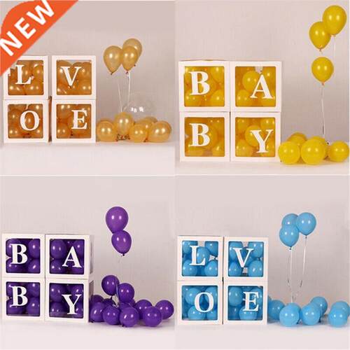 26 Letters Balloon Box Party Decoration Transparent
