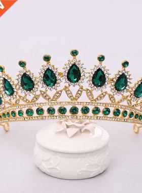 Luxury Rhinestone Crystal Crown Bride Tiaras And Crowns Quee