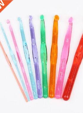 9pcs/set 3-12mm Colorful Crochet Hook Plaic Handle