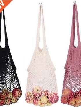 Cotton Mesh Net String Shopping Bag Reusable Foldable Fruit
