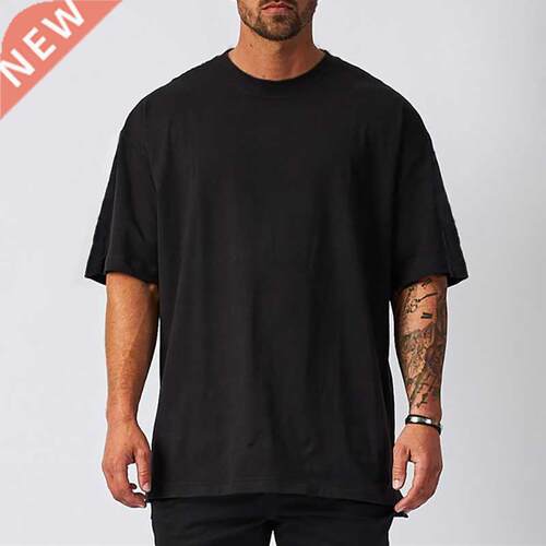 Mens Oversized Fit Short Sleeve T-shirt With Dropped Shoulde