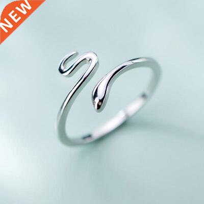 Lovely Snake S Open Adjustable Fnger Rng for Women Sm