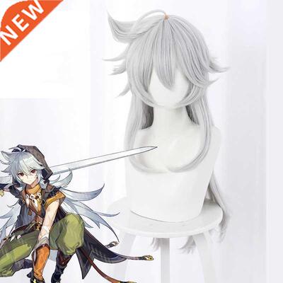 Genshn mpact Razor Gray Long Heat Resstant Synthetc Har