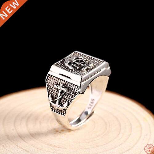 BOCAI S925 Sterling Silver Charm Rings 2022 Popular 3D Carvi